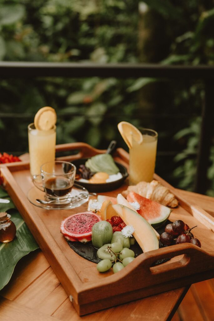 The gorgeous fruits display for the wedding