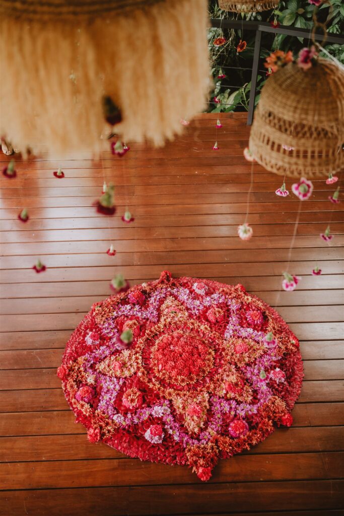 jungle elopement decor in Costa Rica