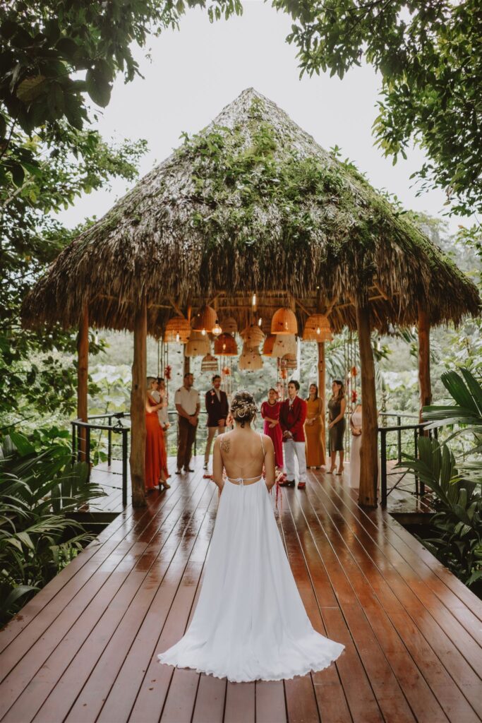 Bride in rainforest wedding