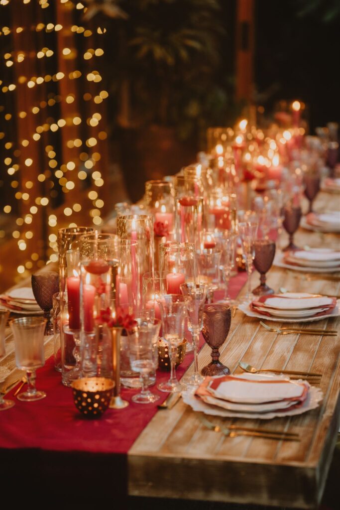 Low table decor Costa Rica wedding 