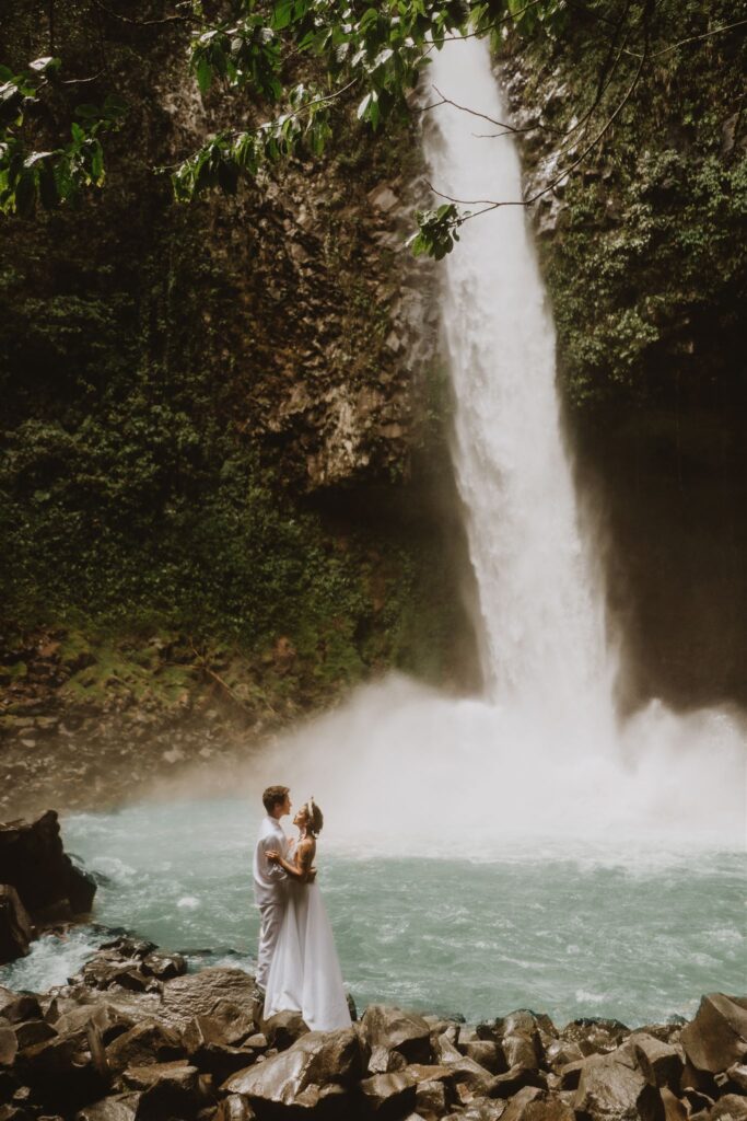 Costa Rica Waterfall Elopement at La Fortuna Falls