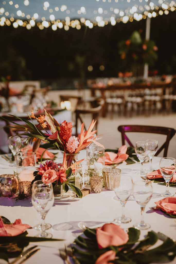 table decoration for wedding in Costa Rica