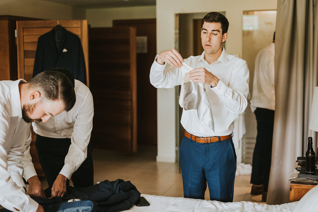 groom preparing for his wedding